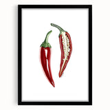 Extra large canvas featuring abstract art prints of colorful fruits in a black frame, suited for living room decor.