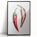 Large abstract wall art featuring assorted fruits in bold colors on a framed acrylic, suitable for modern kitchen decor.