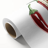 Art Deco style poster of assorted fruits on a rolled canvas, ideal for nursery wall art or dining room.