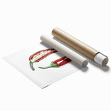 Extra large rolled print of vibrant floral art featuring diverse fruits.