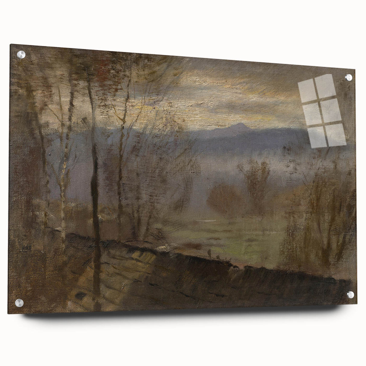 Impressionist Landscape Wall Art - Early Evening River by Mednyánszky