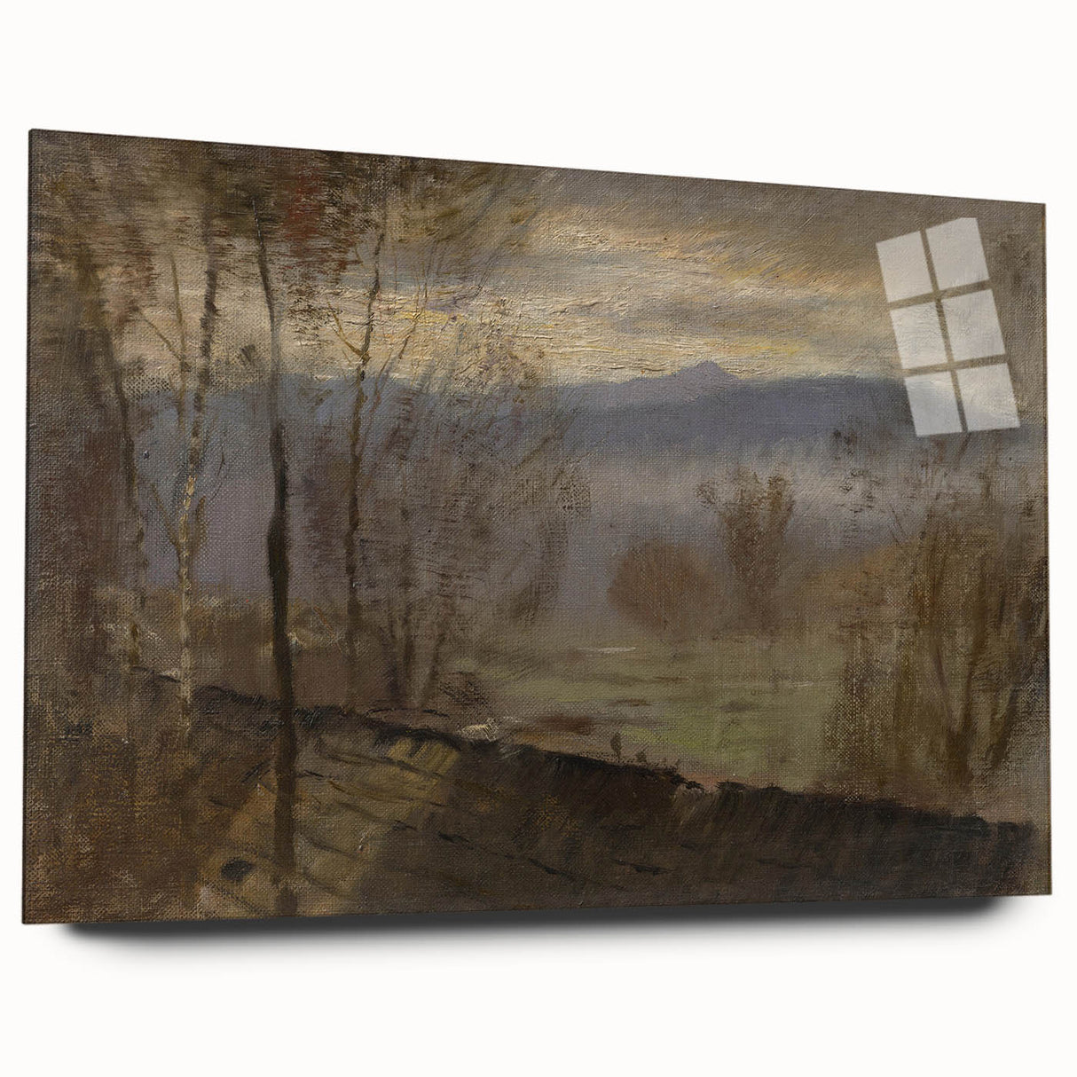 Impressionist Landscape Wall Art - Early Evening River by Mednyánszky