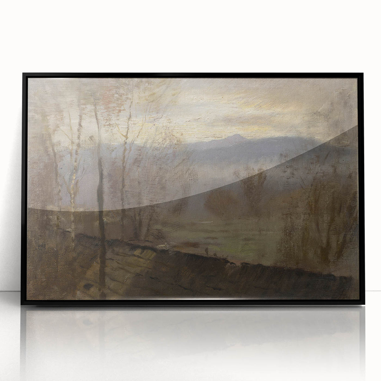 Impressionist Landscape Wall Art - Early Evening River by Mednyánszky