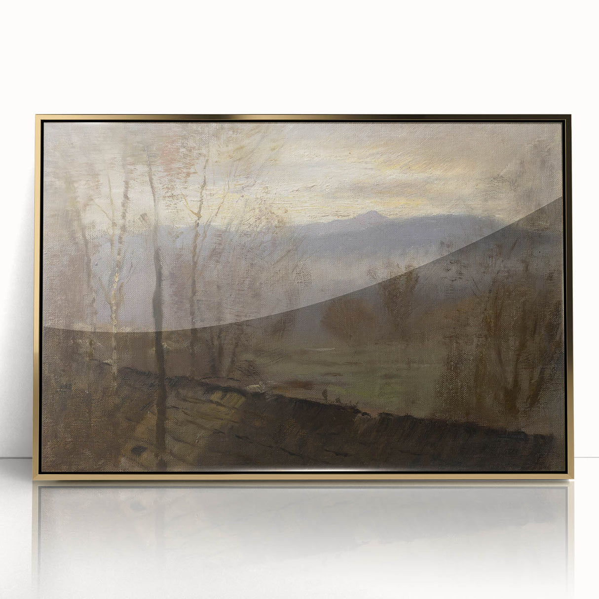 Impressionist Landscape Wall Art - Early Evening River by Mednyánszky