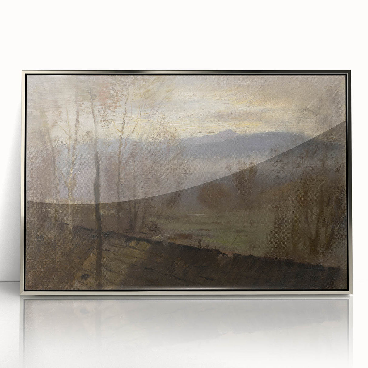 Impressionist Landscape Wall Art - Early Evening River by Mednyánszky