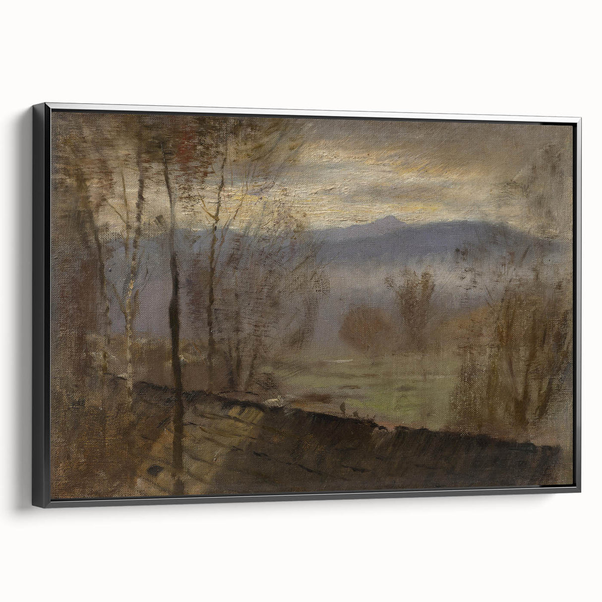 Impressionist Landscape Wall Art - Early Evening River by Mednyánszky
