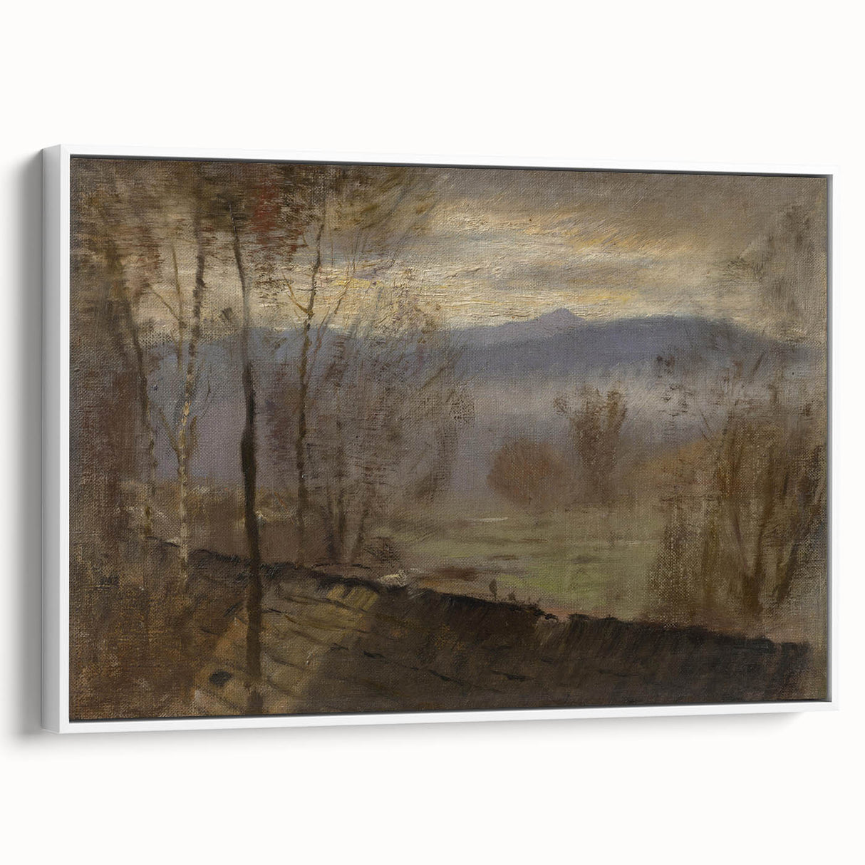 Impressionist Landscape Wall Art - Early Evening River by Mednyánszky