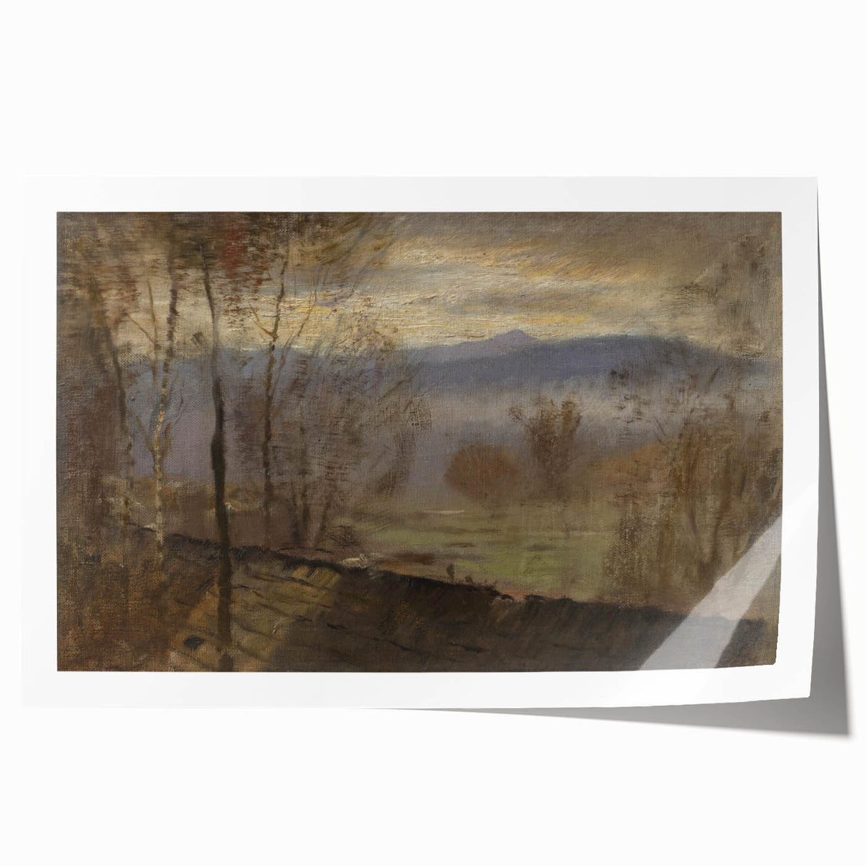 Impressionist Landscape Wall Art - Early Evening River by Mednyánszky