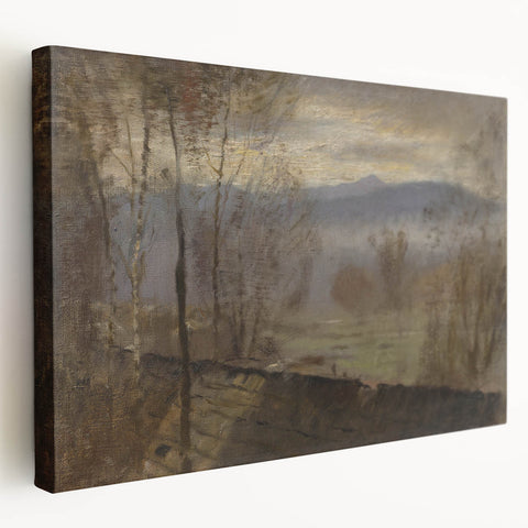 Impressionist Landscape Wall Art - Early Evening River by Mednyánszky