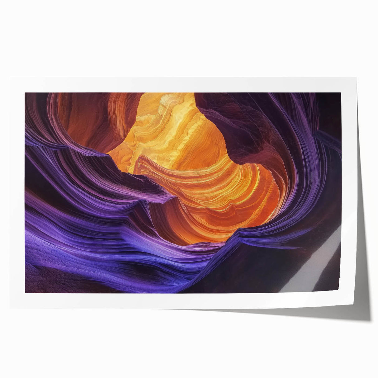 Stunning landscape print showcasing vibrant canyons in rich earth tones, rolled and ready for framing, perfect for enhancing any home decor.