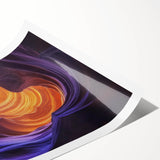 Stunning landscape print showcasing vibrant canyons in rich earthy tones, rolled for easy shipping, perfect for home or office decor, enhancing any space's aesthetic.