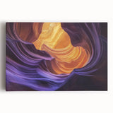 Stretched canvas artwork depicting vibrant canyons in rich earthy tones, showcasing intricate details and textures, perfect for modern home decor. Ideal for nature enthusiasts seeking to enhance their living space with bold, artistic landscapes.