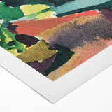 Modern Wall Art - Vibrant Abstract Park Scene - Contemporary Art Print