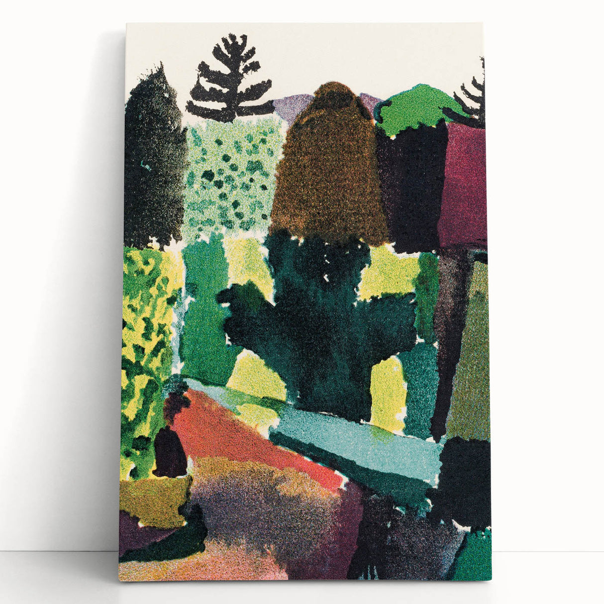 Modern Wall Art - Vibrant Abstract Park Scene - Contemporary Art Print