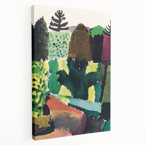 Modern Wall Art - Vibrant Abstract Park Scene - Contemporary Art Print