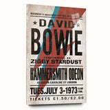 David Bowie Ziggy Stardust Retro Poster - Vintage Concert Art