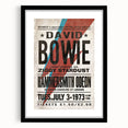 David Bowie Ziggy Stardust Retro Poster - Vintage Concert Art