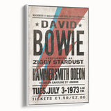 David Bowie Ziggy Stardust Retro Poster - Vintage Concert Art