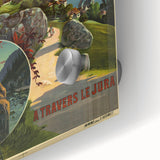Vintage Switzerland Travel Poster - Jura Region Scenic Art Print