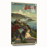 Vintage Switzerland Travel Poster - Jura Region Scenic Art Print