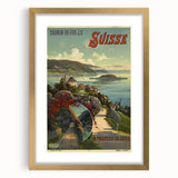 Vintage Switzerland Travel Poster - Jura Region Scenic Art Print