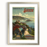 Vintage Switzerland Travel Poster - Jura Region Scenic Art Print