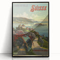 Vintage Switzerland Travel Poster - Jura Region Scenic Art Print