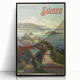 Vintage Switzerland Travel Poster - Jura Region Scenic Art Print