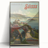 Vintage Switzerland Travel Poster - Jura Region Scenic Art Print