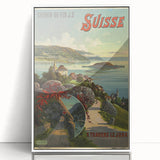 Vintage Switzerland Travel Poster - Jura Region Scenic Art Print
