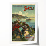 Vintage Switzerland Travel Poster - Jura Region Scenic Art Print
