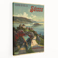 Vintage Switzerland Travel Poster - Jura Region Scenic Art Print