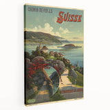 Vintage Switzerland Travel Poster - Jura Region Scenic Art Print