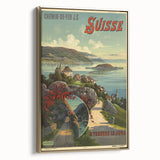 Vintage Switzerland Travel Poster - Jura Region Scenic Art Print