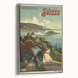Vintage Switzerland Travel Poster - Jura Region Scenic Art Print