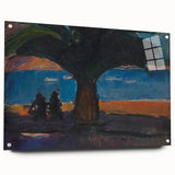 Realism Art Print of Coastal Palm and Sea View - Classical Realism Canvas