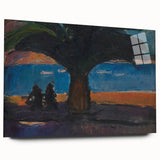 Realism Art Print of Coastal Palm and Sea View - Classical Realism Canvas