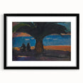 Realism Art Print of Coastal Palm and Sea View - Classical Realism Canvas