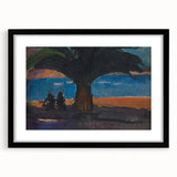 Realism Art Print of Coastal Palm and Sea View - Classical Realism Canvas