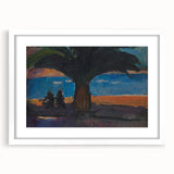 Realism Art Print of Coastal Palm and Sea View - Classical Realism Canvas