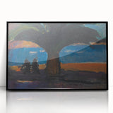 Realism Art Print of Coastal Palm and Sea View - Classical Realism Canvas