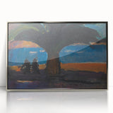 Realism Art Print of Coastal Palm and Sea View - Classical Realism Canvas