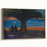 Realism Art Print of Coastal Palm and Sea View - Classical Realism Canvas