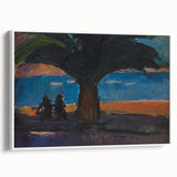 Realism Art Print of Coastal Palm and Sea View - Classical Realism Canvas