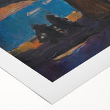 Realism Art Print of Coastal Palm and Sea View - Classical Realism Canvas