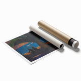 Realism Art Print of Coastal Palm and Sea View - Classical Realism Canvas