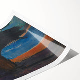 Realism Art Print of Coastal Palm and Sea View - Classical Realism Canvas