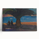 Realism Art Print of Coastal Palm and Sea View - Classical Realism Canvas