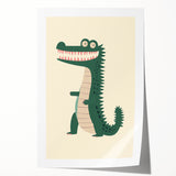 Playful Crocodile Boys Room Wall Art – Fun Kids Wall Art Prints