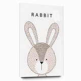 Minimalist Rabbit Nursery Wall Art – Baby Room & Kids Decor Print
